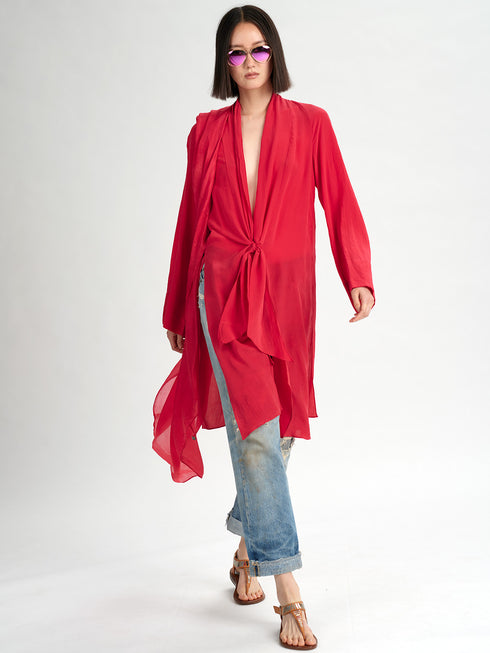 Solid Light Weight Silk Scarf pink